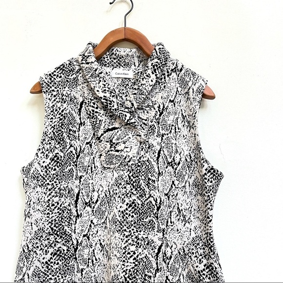 Calvin Klein Snake Print Sheath Dress, Size 14 - Picture 2 of 9